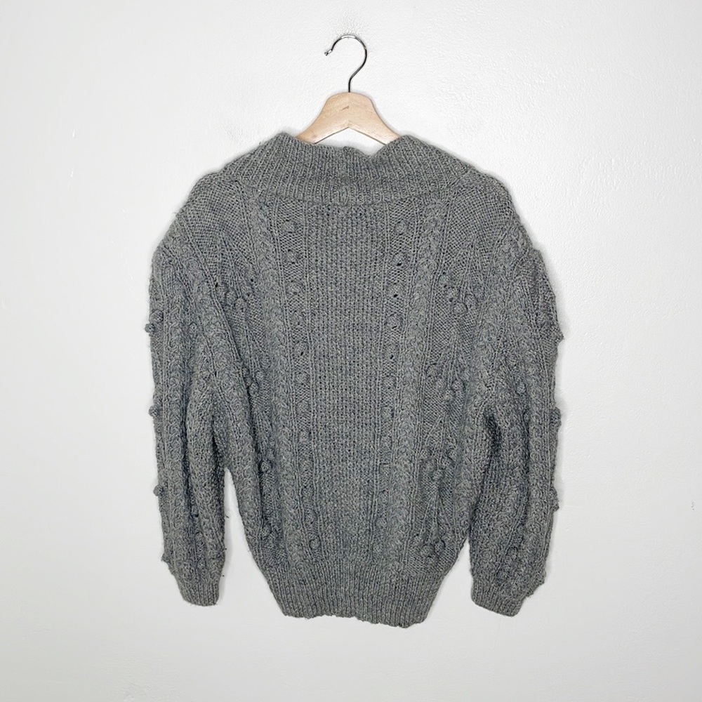 Woolies Virgin Wool Pom Pom grandpa sweater - Picture 6 of 8